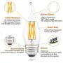 AIELIT 6W CA10 E26 LED Chandelier Light Bulbs, Warm White 2700K, Dimmable (0 - 100%), Antique Candelabra LED Bulb 60 Watt Equivalent for Living Room Kitchen Pendant Lamp Glass Mason Jars, 4-Pack