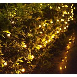 Abkshine 180 LED Solar Christmas Net Lights 10Ft x 4.9Ft, 8 Modes Solar Christmas Bush Lights, Waterproof Outdoor Solar Christmas Lights for Christmas Tree Bushes Garden Yard Fence Wall, Warm White