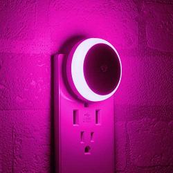 LED Night Light, with Dusk to Dawn Sensor, Diffused Light, Energy Efficient, Pink Night Light, Plug in Night Light for Bedroom, Bathroom, Kitchen, Hallway, Stairs, Kids Room, Pink, 2 Pack