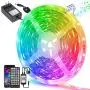 LED Strip Lights 50ft, Bluetooth LED Light Strips Sync to Music, Color Changing Strip Light with APP Remote Control, 5050 RGB LED Strips Flexible LED Lights for Bedroom Party Home Decoration (1x50ft)