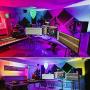 DreamColor 50Ft LED Strip Lights RGBIC, 450pcs Multicolor Chasing Flexible Color Changing Music Sync Lights with 44 Key Remote for Bedroom-Rainbow LED Strip Lights(3 X 16.4ft)