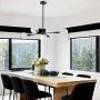ANJIADENGSHI Sputnik Chandelier Lighting Modern Iron Pendant Light with 4 E26 Bulb for Living Room Dining Room Kitchen Bedroom Matte Black