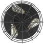 ZZ Joakoah Industrial 3-Light Rustic Semi Flush Mount Ceiling Light, Metal Cage Pendant Lighting Lamp Fixture for Kitchen Living Room Bedroom Hallway Stairway Garage, E26, Black Painting Finish.