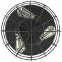 ZZ Joakoah Industrial 3-Light Rustic Semi Flush Mount Ceiling Light, Metal Cage Pendant Lighting Lamp Fixture for Kitchen Living Room Bedroom Hallway Stairway Garage, E26, Black Painting Finish.