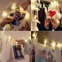 Photo Clip String Lights (16.4ft), 40 LED & Remote, Battery Powered – Gift for Teen Girl – Cute Teenage VSCO Stuff as Room Decor – Warm White Fairy Lights for Bedroom – Unique Dorm Decoration