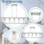 VINLUZ 5 Light Chandeliers Chrome with Clear Glass Shade Modern Industrial Kitchen Island Pendant Lights Linear Dining Room Lighting Fixtures Hanging, Farmhouse Flush Mount Ceiling Light for Bar