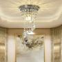 Kingneed Cystal Chandelier Lighting Flush Mount Ceiling Bulb 1 x E12 Light for Hallway Dining Room Bedroom Bathroom Kitchen Bar (D 7.85)