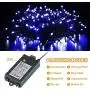 Quntis Christmas String Lights - Outdoor Indoor 132FT 300 LEDs Fairy String Lights Battery Operated Decoration Twinkle Lights with Timer for Home Garden Tree Wedding Party Valentines Day, Blue White