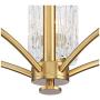 Icelight Warm Brass Large Chandelier 31 1/2'' Wide Modern Mid Century Prismatic Clear Glass 9-Light Fixture for Dining Room House Island Entryway Bedroom Living Room - Possini Euro Design