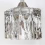 COTULIN Set of 3 Modern Cute Mini Crystal Pendant Light,Pendant Lighting Fixture for Living Room Dining Room Bedroom Kitchen Island Bar Counter,Brushed Nickel Finish with Crystal Glass Shade