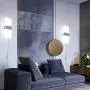 Lightess Modern Wall Sconces Plug in, 12W Up Down LED Wall Lights Acrylic Wall Lamp for Living Room Bedroom Corridor, Cool White, Set of 2