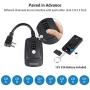 DEWENWILS ODT12B Outdoor Light Sensor Timer, Waterproof Plug in Dusk to Dawn Outlet Timer Switch, 100 ft Remote Control, 2 Grounded Electrical Outlets for Christmas Holiday Light 1/2HP UL Listed