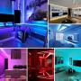 Led Strip Lights 16.4 Feet, CT CAPETRONIX 5050 RGB Led Lights Strip with Remote Control, 150 LEDs 12 Volt Led Lights for Bedroom TV Backlight Room Ceiling Kitchen Multicolor Decoration