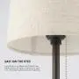 CO-Z USB Table Lamps Set of 2 Bronze, Traditional Bedside Lamps with 2A USB Port, Minimalist Matching Nightstand Lamps for Bedroom, Living Room, Office, Accent.