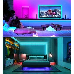 LEFUYA LED Light Strip 5050 RGB LED Strip 16.4ft LED Color Changing Strip Lights with Remote 44 Key,Flexible LED Strip Lights for Kitchen,Bedroom,Home,Bar,DIY Party Decoration