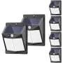 Solar Lights Outdoor, [6 Pack/3 Modes/50LED] SEZAC Motion Sensor Security Lights Solar Security Lights IP 65 Wireless Waterproof Outdoor Lights for Garden Patio Yard Deck Garage Fence Pool