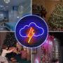 Koicaxy Neon Sign, Cloud Led Neon Light Wall Light Led Wall Decor, Battery or USB Powered Light Up Acrylic Neon Sign for Bedroom, Kids Room, Living Room, Bar, Party, Christmas, Wedding