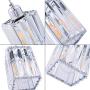 SHENGQINGTOP Modern Crystal Pendant Light for Kitchen Island, Bedroom, Living Room (Cuboid Pendant Light)