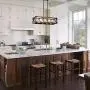 Giluta Rectangle Wood Metal Pendant Light Kitchen Island Chandelier Black Finish Rustic Industrial Chandelier Vintage Ceiling Light Fixture 5 Lights with Seeded Glass Shade (17810) Giluta Rectangle Wood Metal Pendant Light Kitchen Island Chandelier Black Finish Rustic Industrial Chandelier Vintage Ceiling Light Fixture 5 Lights with Seeded Glass Shade (17810)