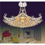 Sweety House New Snowflake Customized 9-lamp Chandelier, Simple postmodern Crystal lamp, Creative net red Dining Room Lighting Chandelier (Gold)