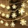 Christmas Lights, 20 Ft 40 Led Snowflake String Lights Battery Operated Waterproof Fairy Lights for Bedroom Patio Room Garden Party Home Xmas Decor Indoor Outdoor Christmas Tree Decorations Warm White Christmas Lights, 20 Ft 40 Led Snowflake String Lights Battery Operated Waterproof Fairy Lights for Bedroom Patio Room Garden Party Home Xmas Decor Indoor Outdoor Christmas Tree Decorations Warm White