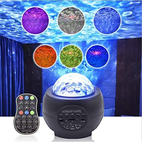 Star Projector Night Lights, Bluetooth Music Speaker with Remote Control, 3 in 1 Galaxy Projector Light, Best Gift for Kid Adult Suitable for Baby Bedroom, Game Rooms, Party, Home Theatre Night Light