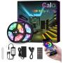 LED Strip Lights, Calo 32.8ft Strip Waterproof RGB Colored Rope Light Music Sync 5050 LED Tape Lights, Flexible Color Changing, App Control with Remote, 7 Scenes Mode for Bedroom, Room, Kitchen, Party