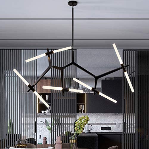 Weesalife Sputnik Modern Chandelier 10-Lights with Frosted Glass Shade, Pendant Lighting Fixture, Matte Black & Industrial Retro Style, for Dining Room, Living Room, Kitchen Island, Hotel, Farmhouse Weesalife Sputnik Modern Chandelier 10-Lights with Frosted Glass Shade, Pendant Lighting Fixture, Matte Black & Industrial Retro Style, for Dining Room, Living Room, Kitchen Island, Hotel, Farmhouse