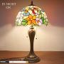 Tiffany Table Lamp W12H22 Inch Hummingbird Stained Glass Reading Lighting S101 WERFACTORY Lamps Lover Parent Kids Girlfriend Living Room Bedroom Study Office Coffee Bar Desk Antique Art Crafts Gifts