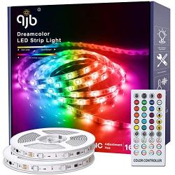 QJB LED Strip Lights - RGBIC, Dreamcolor Sync Music Color Changing for Bedroom(32.8FT)