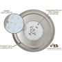 Hamilton Hills New Round Flush Mount Thin Ceiling Light |  LED Disc Shaped Thinnest Round Dimmable Lighting Fixture Direct Wire Lights No Drywall Work Required 3000K Bright White 16'' Brushed Nickel