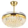 YEELED Light 42'' Remote Control Crystal Ceiling Fans with 3 Changing Light and 4 Retractable Blades Ceiling Fan Chandelier for Living Room Bedroom Dining Room Light Kits Reversible Ceiling Fans with Lights(Gold) YEELED Light 42'' Remote Control Crystal Ceiling Fans with 3 Changing Light and 4 Retractable Blades Ceiling Fan Chandelier for Living Room Bedroom Dining Room Light Kits Reversible Ceiling Fans with Lights(Gold)