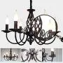 Jaycomey French Country Chandelier,Vintage Candle Chandelier,6 Lights Farmhouse Pendant Light Fixture for Kitchen Island,Dining Room,Living Room