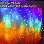 Rainbow Fairy String Curtain Lights with Fully Dimmable Touch Switch, Hanging LED Icicle Rainbow Lights Curtain for Girls Bedroom, Teen Room, Kids Room, Unicorn Room, Birthday, Holiday Décor (Rainbow)