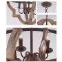 Trongee Farmhouse Orb Chandelier, Rustic Wood Pendant Light Fixtures, Adjustable Height, Industrial Handmade Hanging Lamp for Kitchen Island Dining Living Room Bedroom Entryway, 4-Light