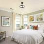 GEPOW Semi Flush Mount Ceiling Light, Farmhouse Fixture with Clear Glass, for Entryway, Dining Room, Foyer, Bedroom, Hallway, Kitchen (Faux Wood Finish Ring)
