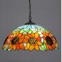 16'' Tiffany Style Sunflower Stained Glass Art Pendant Light for Dining Room Pastoral Hanging Pendant Lamps for Kitchen Island Restaurant Hallway Lighting,110V-240V,E27