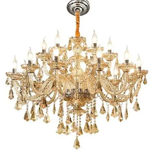 Lymxxl Contemporary K9 Crystal Chandelier 15 Lights Cognac Color Candle Pendant Light Adjustable Chain Fixtures Hanging for Bedroom Living Room Foyer (15 Light) Lymxxl Contemporary K9 Crystal Chandelier 15 Lights Cognac Color Candle Pendant Light Adjustable Chain Fixtures Hanging for Bedroom Living Room Foyer (15 Light)