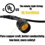 UL Approval Shatterproof 52ft LED Outdoor String Lights SUPERDANNY Commercial Grade Waterproof 26 (2 for Spare) Edison Bulbs 30pcs Zip Ties Weatherproof Plastic Bulb