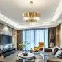 Modern Double Layer Crystal Chandelier,10-Lights Wrought Iron Plating Pendant Light Fixture,Round Luxury Chandelier,E12 Ceiling Light for Dining Room