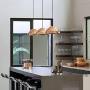 OUUED Edison Pendant Light, Modern Industrial Kitchen Island Ceiling Chrome Mirror Restaurant Decoration Hand Blown Glass Table Hanging Lamp Fixture for Dining Room, Living Bedroom, Bar Coffee Shop
