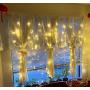 YASENN 300LED 9.8 x 9.8Ft Curtain Lights 12 Modes Music sync Effect String Lights with Timer Fairy Lights Remote Control for Window Curtain Wedding Party Wall Bedroom Backdrop Decoration (Warm White)