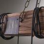JiuZhuo Farmhouse Style Chandelier Rustic Wood Beam Large Linear Island Pendant Light 10-Light Chandelier Lighting Retro Industrial Style Chandeliers for Bar Kitchen Dining Room