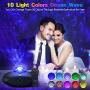 Star Projector Night Light Galaxy Projector Light Smart Life Work with Alexa Google Home Ocean Wave Night Sky Projector Star Lights for Bedroom for Baby Kids Adults (WiFi Control) (Black)…