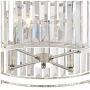 Audrey Polished Nickel Pendant Chandelier 18'' Wide Modern Clear Crystal Drum Shade 4-Light Fixture for Dining Room House Foyer Kitchen Island Entryway Bedroom - Possini Euro Design