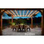 Sunlitec Solar String Lights Waterproof LED Indoor/Outdoor Hanging Umbrella Lights with 25 Bulbs - 27 Ft Patio Lights for Deckyard Tents Market Cafe Gazebo Porch Party Decor