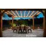 Sunlitec Solar String Lights Waterproof LED Indoor/Outdoor Hanging Umbrella Lights with 25 Bulbs - 27 Ft Patio Lights for Deckyard Tents Market Cafe Gazebo Porch Party Decor