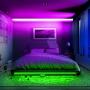 Phopollo Led Lights 40ft RGB Color Changing 180 LEDs with Power Supply and Remote for Bedroom