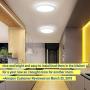 Surface Mounted Ceiling Lights 18W LED Flush Mount Ceiling Light Round 8.86” 1400LM Replace120W Halogen Bulb Equivalent Daylight White 5000K Wall Fixture Lamps for Kitchen, Dining Room, Bathroom