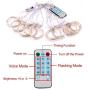 Curtain String Lights,300 Brilliant LED Lights USB Powered Window String Light,8 Lighting Modes,IP64 Waterproof Decorative Lights for Wedding, Home, Party, Bedroom (Warm Light) (9.8ftx9.8ft)
